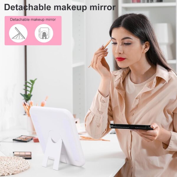 Pretty Comy Travel Makeup Bag with Led Mirror, Portable - Image 3