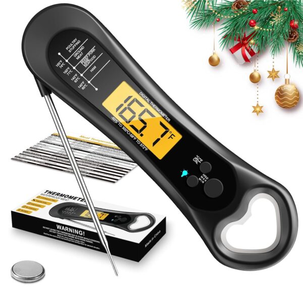Meat Thermometer Digital, Instant Read Meat Thermometer for Grill