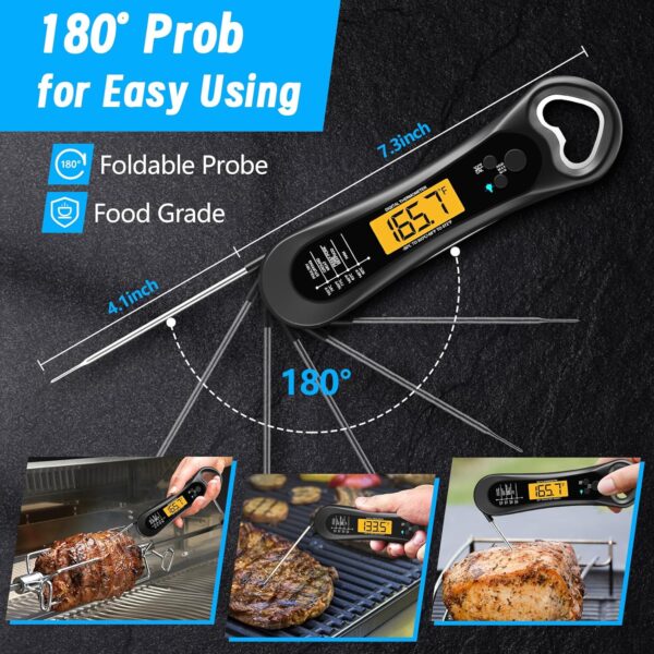 Meat Thermometer Digital, Instant Read Meat Thermometer for Grill - Image 3